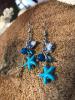 Boucles d'oreilles light en pierres dans les tons bleu - Ile Maurice 