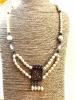 Long collier pendentif Moghol perles de culture